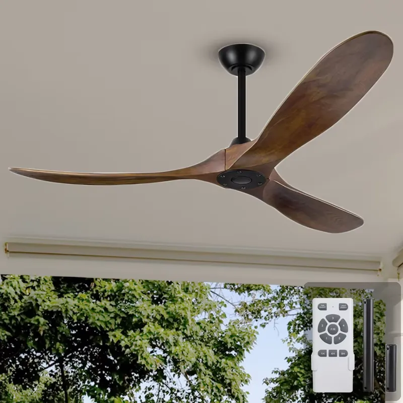 Ceiling Fan 60 Inch Industrial - 60인치 무광 블랙 천장 선풍기, 짙은