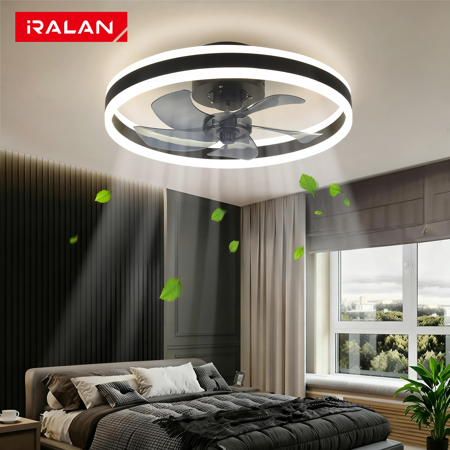 Ceiling Fan With Remote Control Reversible - 무소음 LED 조도 조절식 천장 선풍기