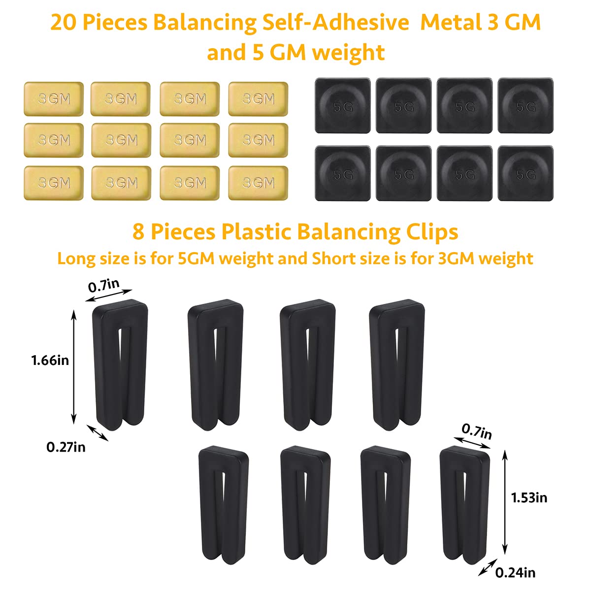 Ceiling Fan Blade Balancing Kit - A006-8 세트 천장 선풍기 날개 균형