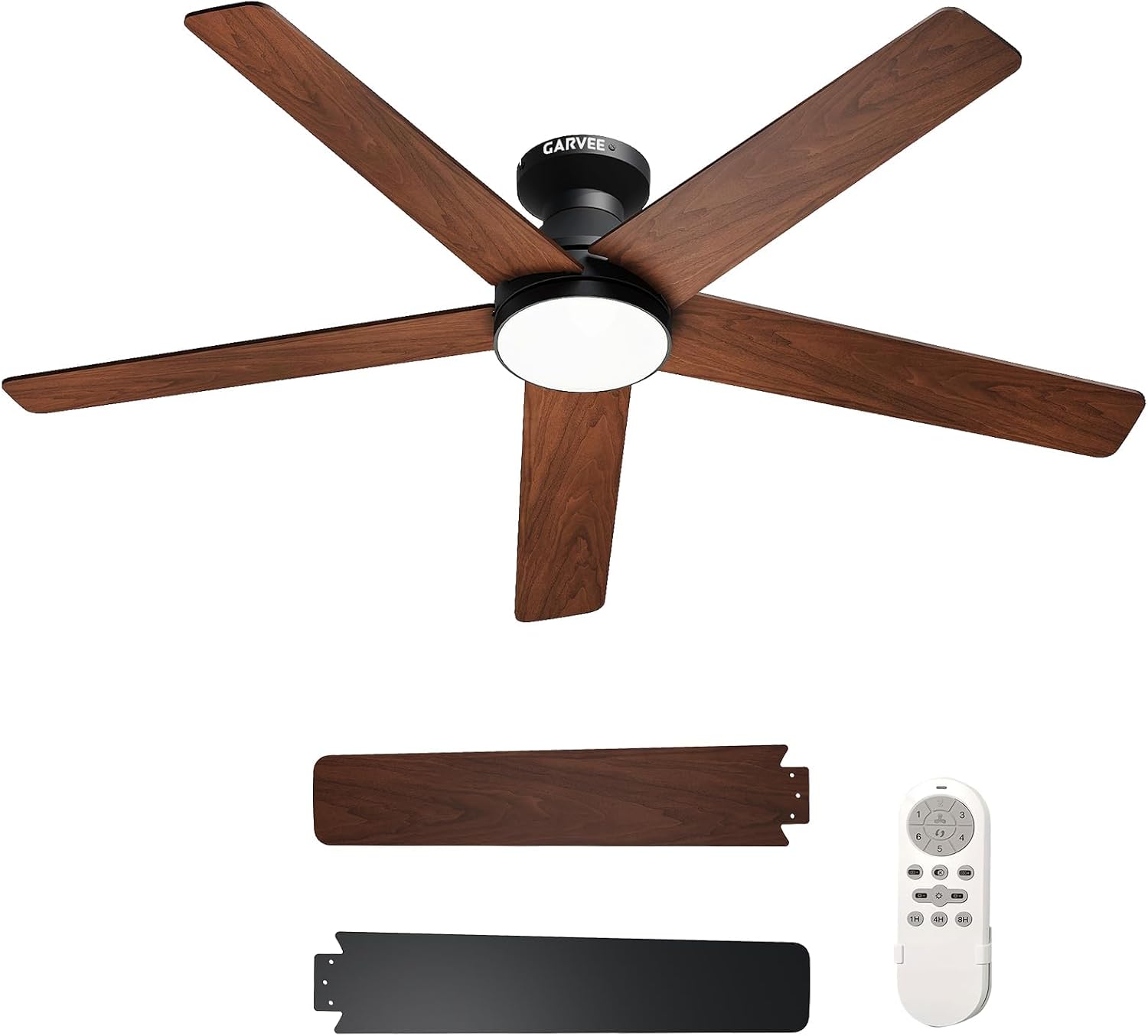 Ceiling Fan With Remote Control Reversible - 42/52인치 로우 프로파일 천장 선풍기(조명 및