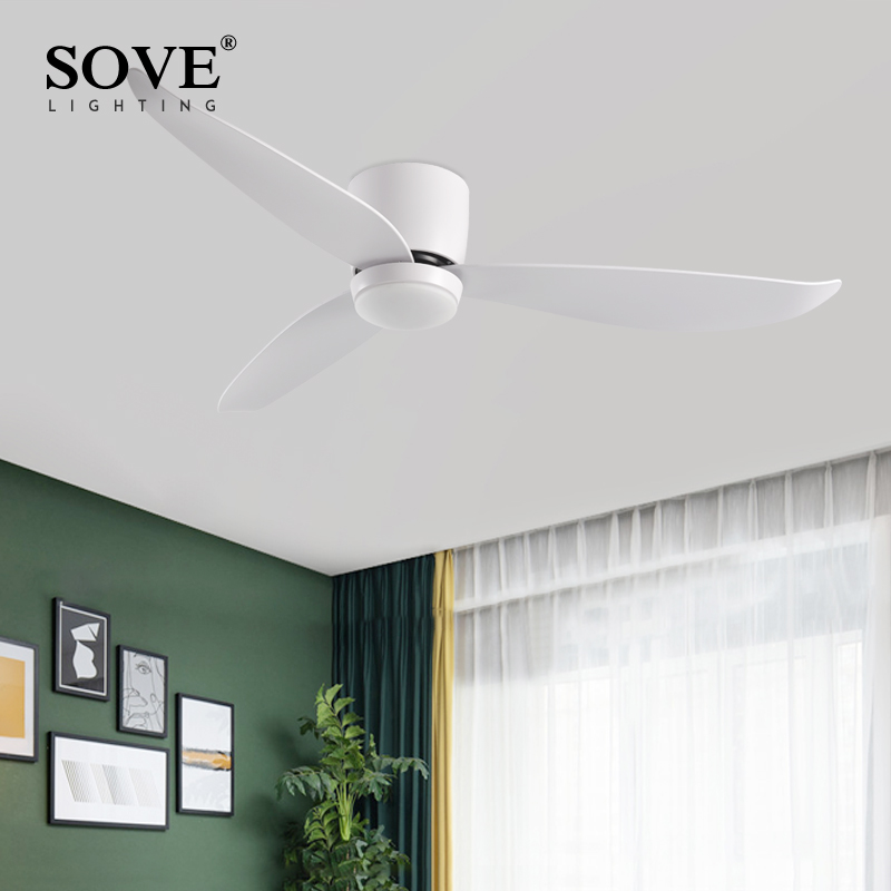 Ceiling Fan With Remote Control Reversible - SOVE 현대적인 디자인의 흰색 BLDC 천장