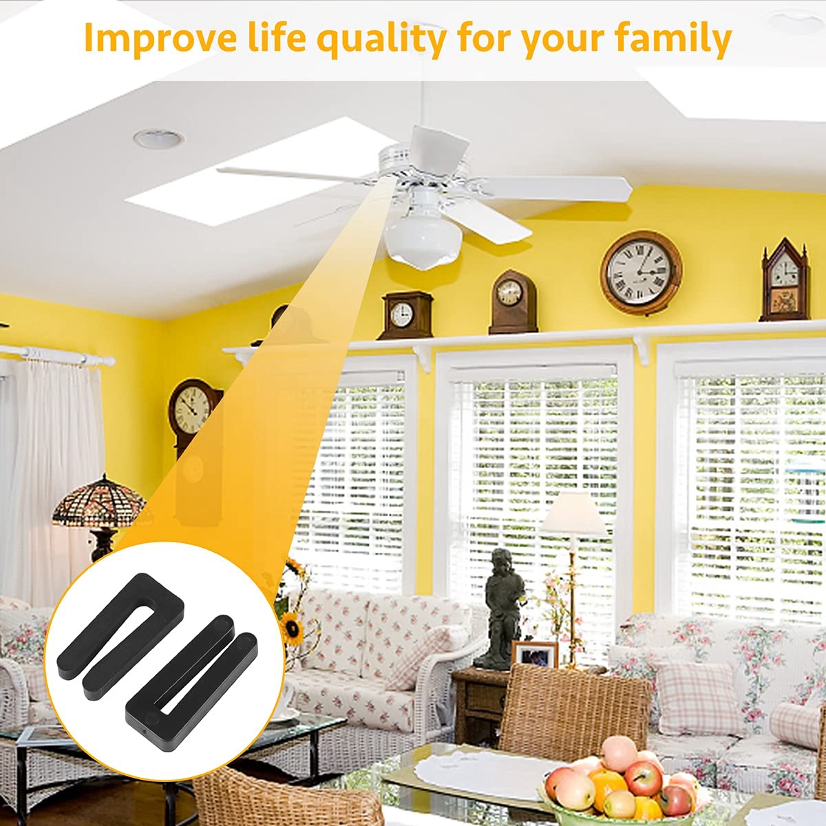 Ceiling Fan Blade Balancing Kit - Y39A-8 세트에는 금속 자체 접착식 금색