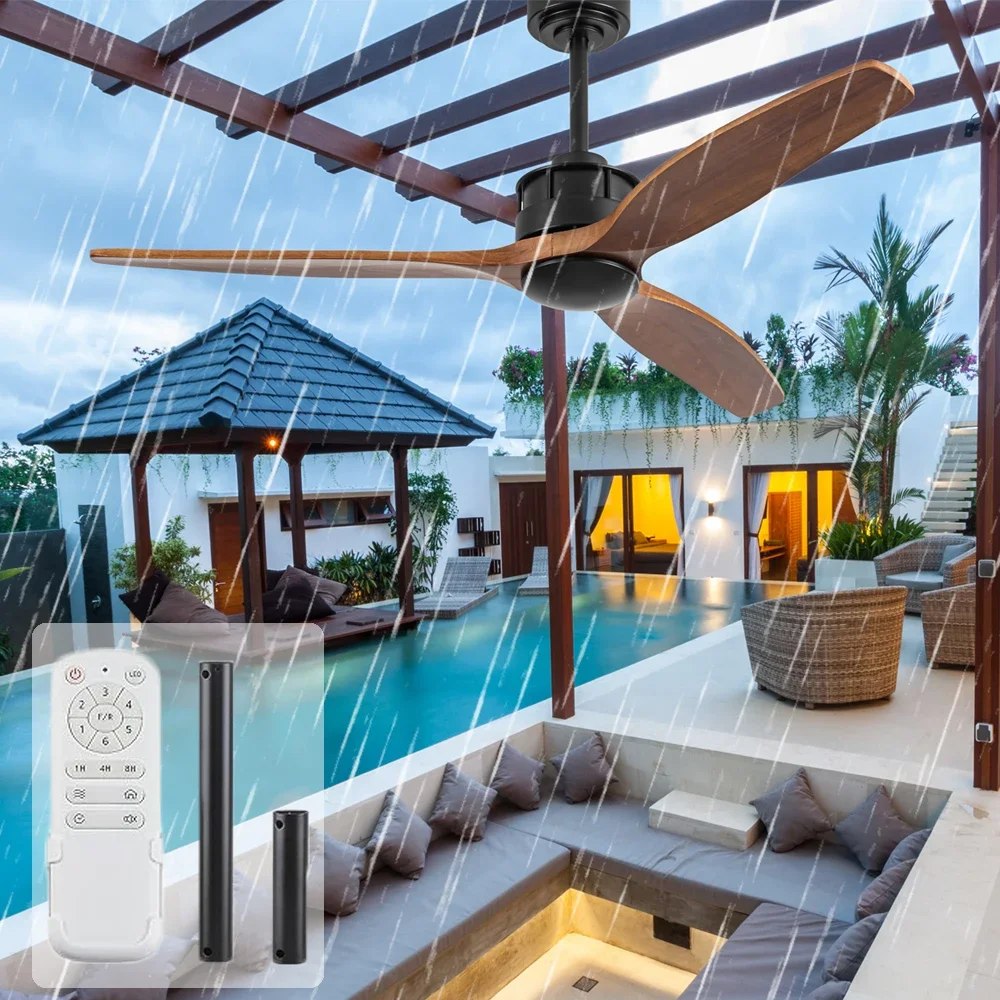 Ceiling Fan Outdoor Damp Rated - 세련된 하이 퀄리티 야외 파티오 천장