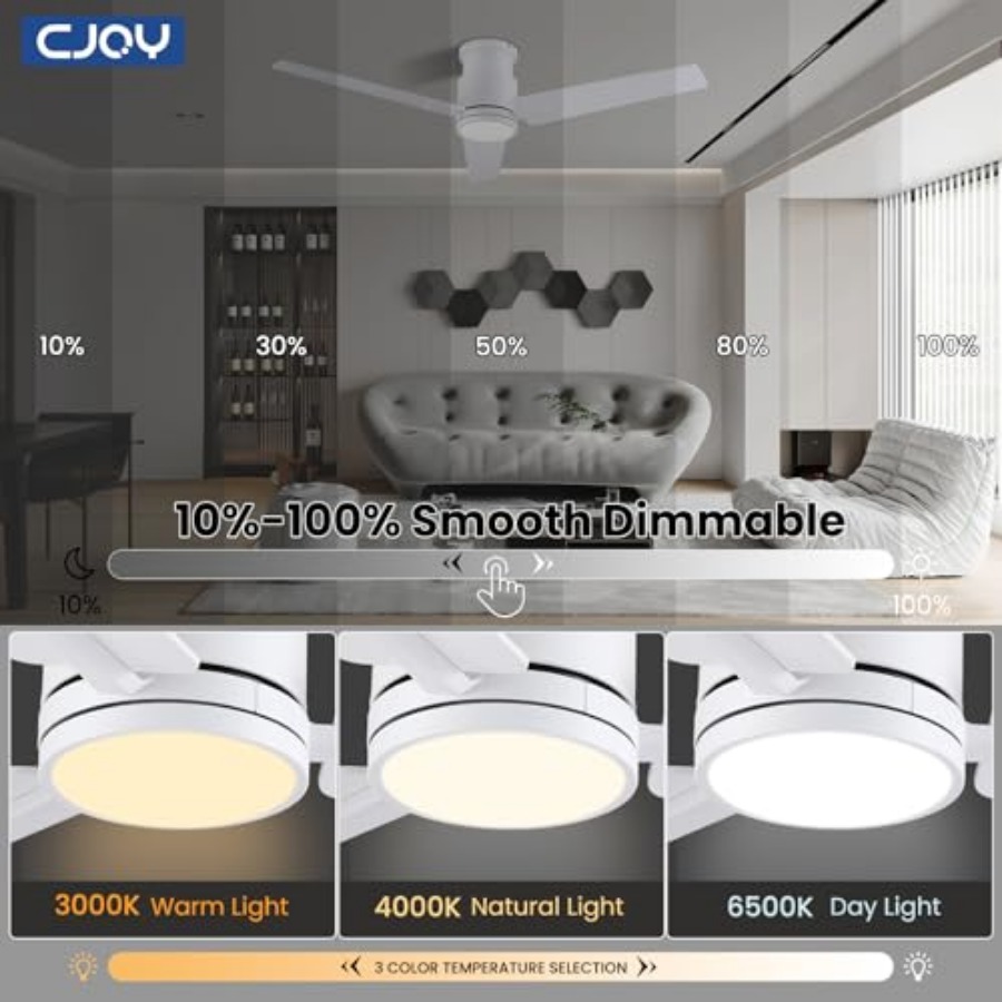 조명이 있는 천장 선풍기, 낮은 높이의 조명 및 리모컨 - Ceiling Fan Low Profile Flush Mount 리뷰 및 가격