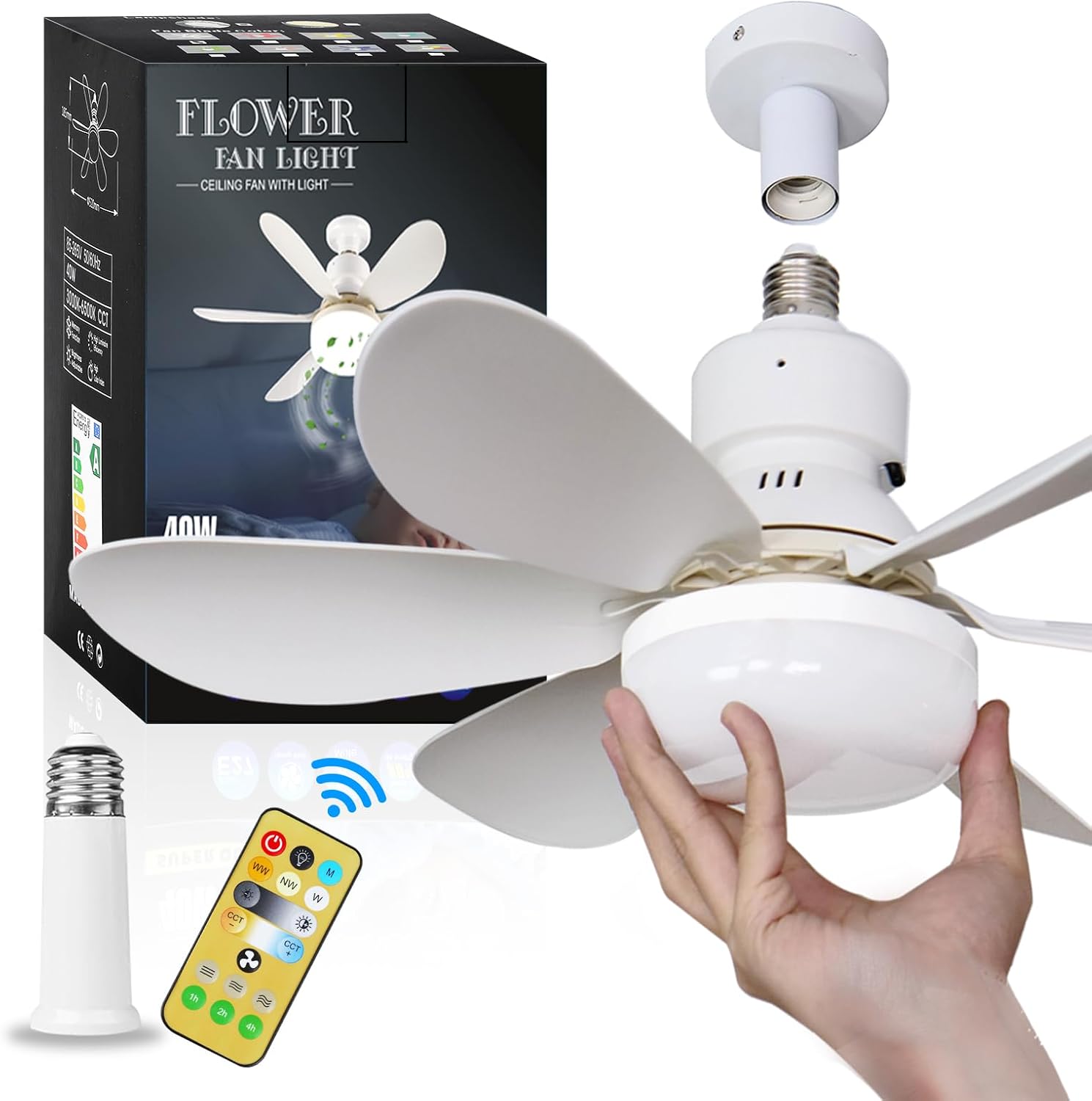 조명이 있는 소형 천장 선풍기: 속도와 밝기를 조절할  - Ceiling Fan With Remote Control Reversible 리뷰 및 가격