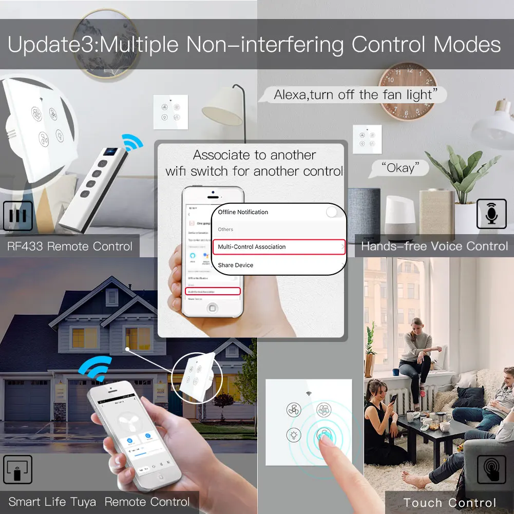 신제품 와이파이 RF 스마트 천장 팬 조명, 2/3 방 - Smart Ceiling Fan Alexa Wifi 리뷰 및 가격