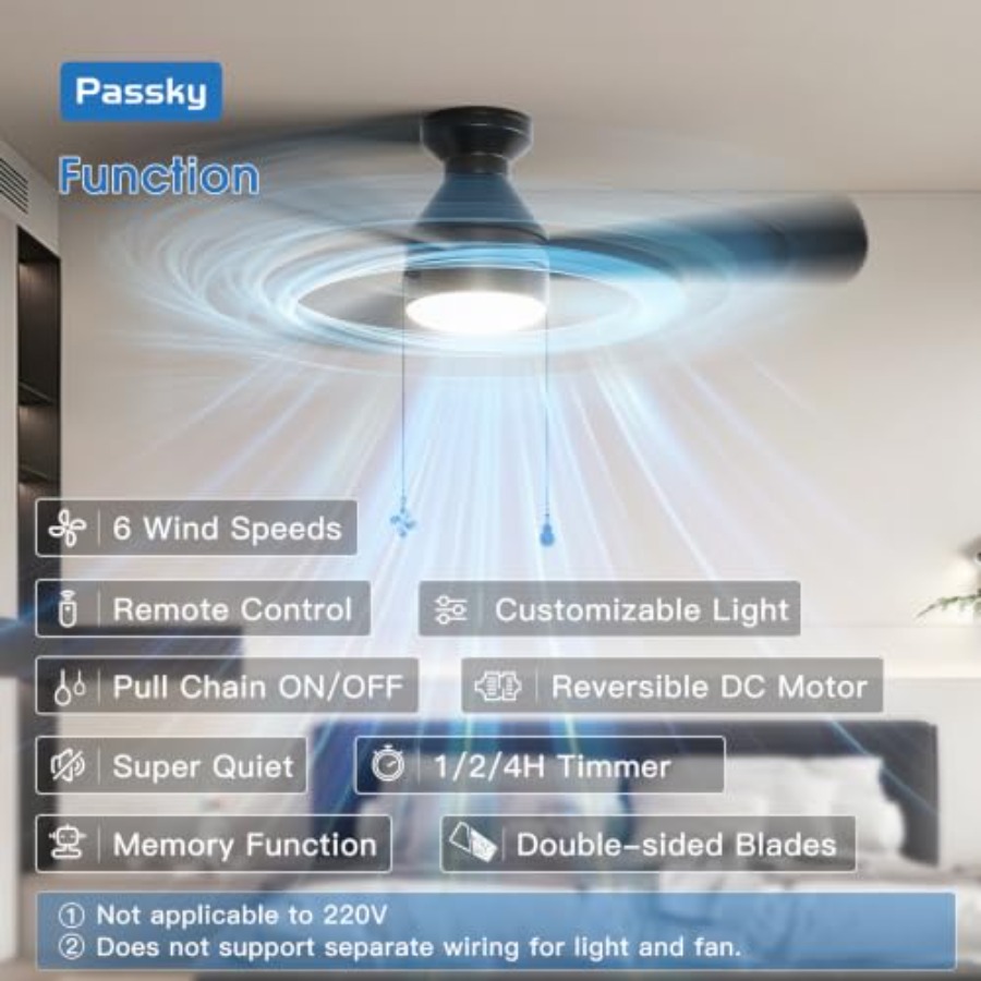 조명이 있는 천장 선풍기, 풀 체인 및 리모컨이 있는  - Ceiling Fan Low Profile Flush Mount 리뷰 및 가격