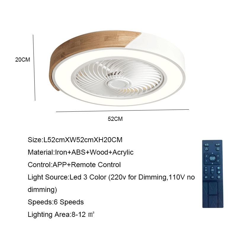 천장 선풍기 조명 램프, 앱 리모컨 팬, 침실 식당 목 - Ceiling Fan With Remote Control Reversible 리뷰 및 가격