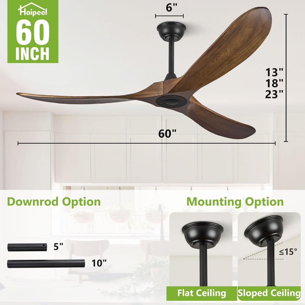 52/60인치 대형 목재 DC 천장 선풍기, 산업 스타 - Ceiling Fan 60 Inch Industrial 리뷰 및 가격