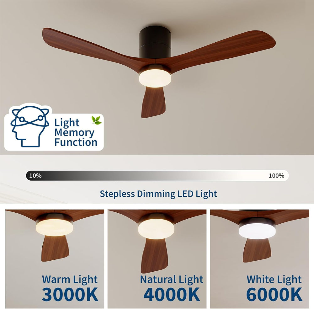 52인치 천장 선풍기(조명 및 리모컨 포함) - 플러시 - Ceiling Fan Low Profile Flush Mount 리뷰 및 가격