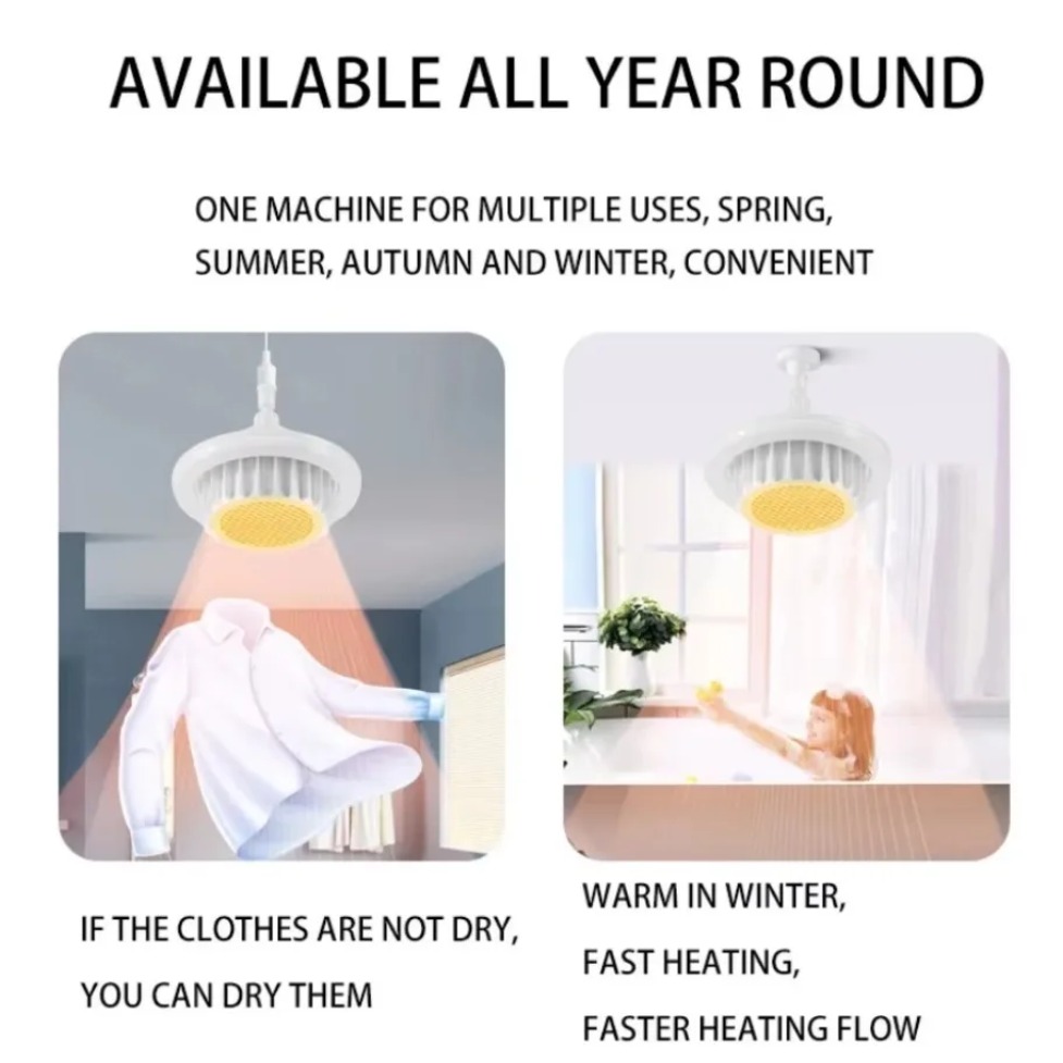E27 나선형 전기 히터 겸용 선풍기, 리모컨 작동,  - Ceiling Fan With Remote Control Reversible 리뷰 및 가격