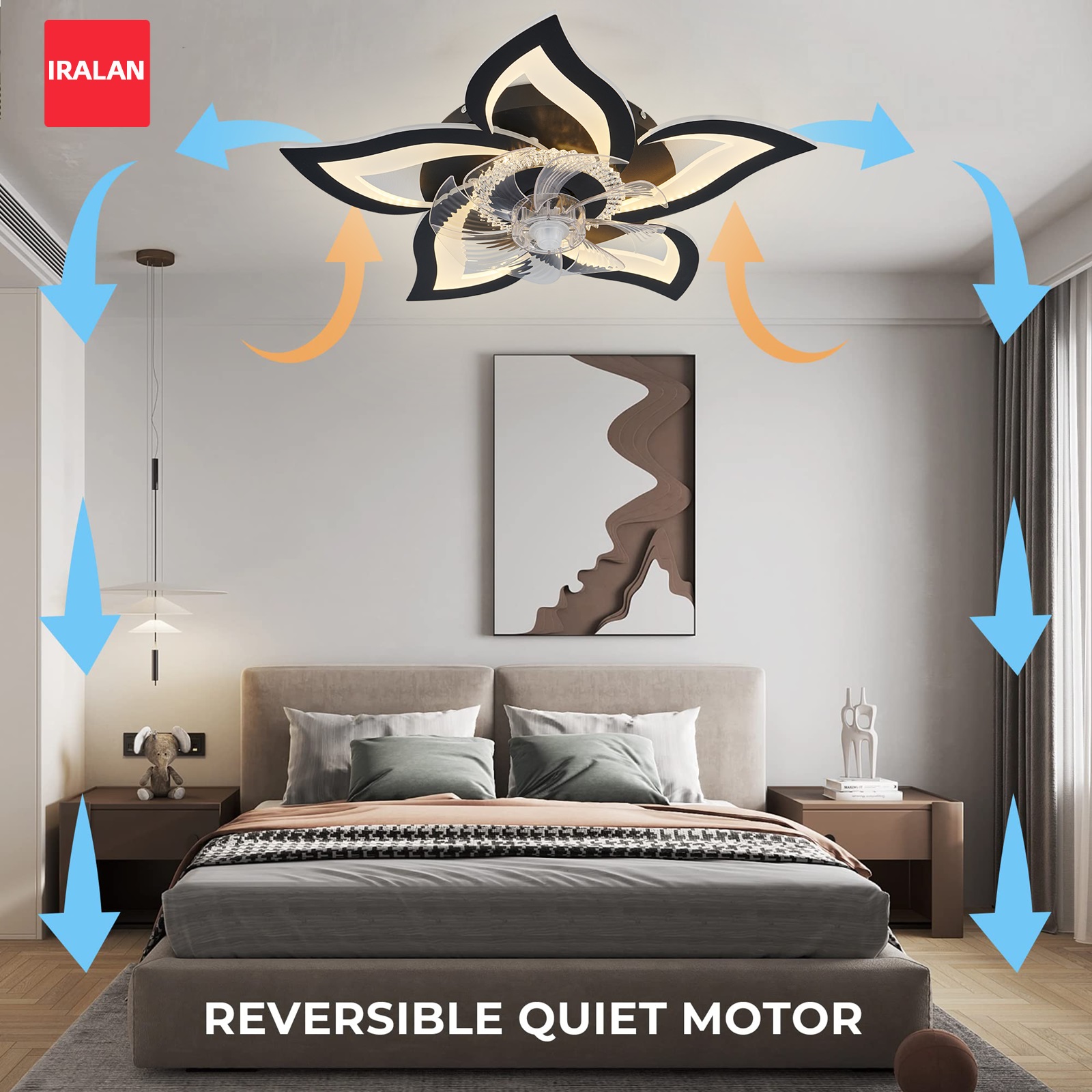 로터스 LED 천장 선풍기, 스마트 리모컨 포함, 로맨 - Ceiling Fan With Remote Control Reversible 리뷰 및 가격
