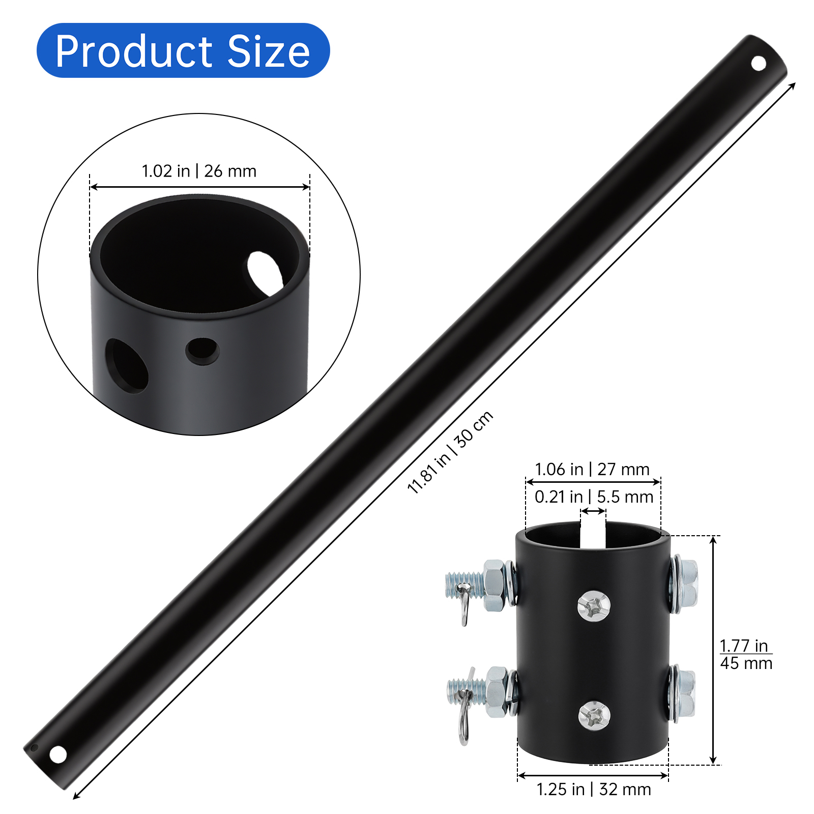 12인치/24인치 천장 선풍기용 연결 부품이 있는 연장 - Ceiling Fan Downrod 24 Inch 리뷰 및 가격