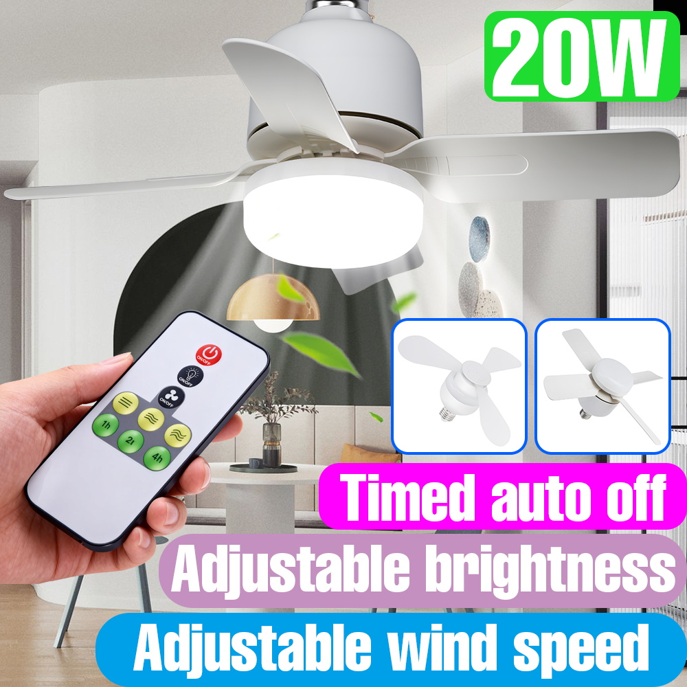 20W LED 팬 조명 전구, E27/E26 소켓, 리 - Ceiling Fan Led 3 Blade Modern 리뷰 및 가격