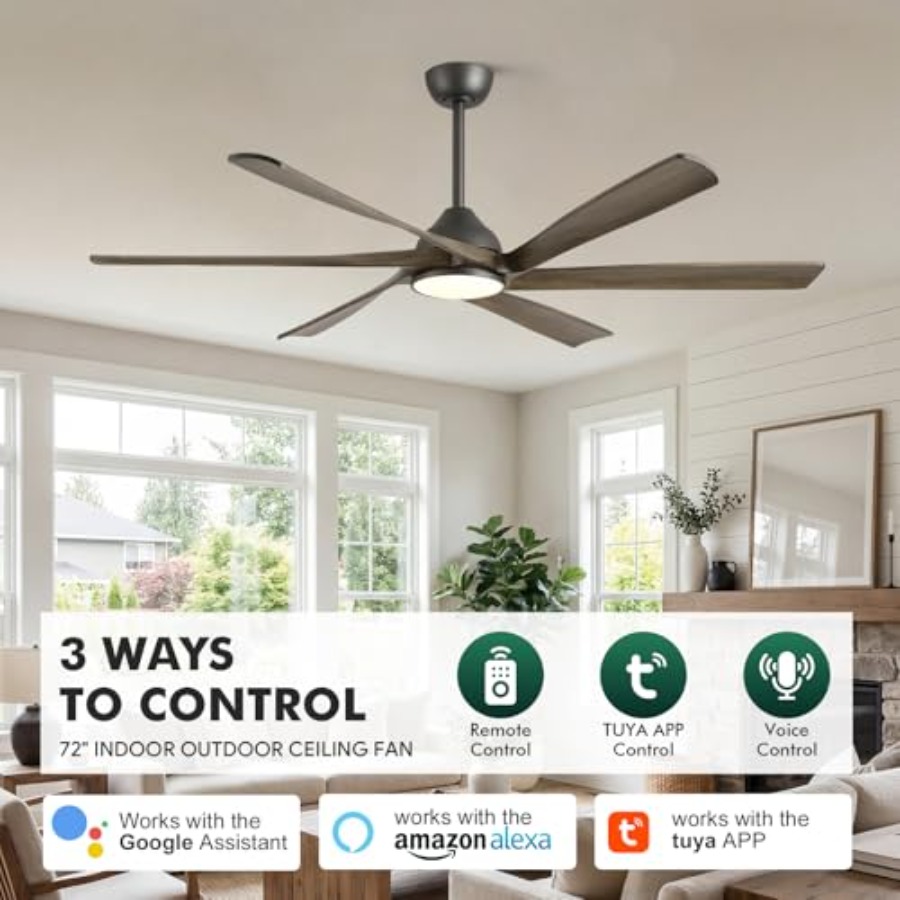 야외용 천장 선풍기(조명 포함): 72인치, 원목 날개 - Ceiling Fan Outdoor Damp Rated 리뷰 및 가격