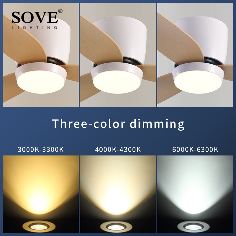 SOVE 모던 화이트 천장 선풍기 LED 조명 포함 천 - Ceiling Fan With Remote Control Reversible 리뷰 및 가격