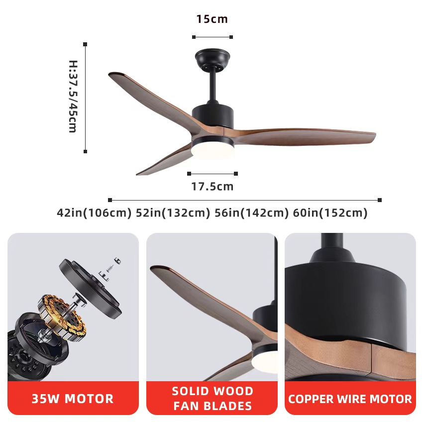 푸만지아 42/52/56/60인치 3중 원목 날개 천장 - Ceiling Fan Dc Motor 52 Inch 리뷰 및 가격