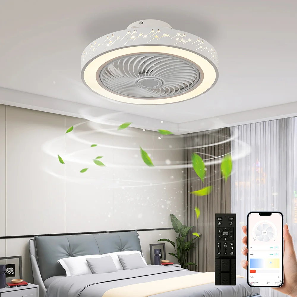 스마트 앱으로 제어 가능한 46cm 천장 선풍기, 조명 - Smart Ceiling Fan With Light Remote 리뷰 및 가격