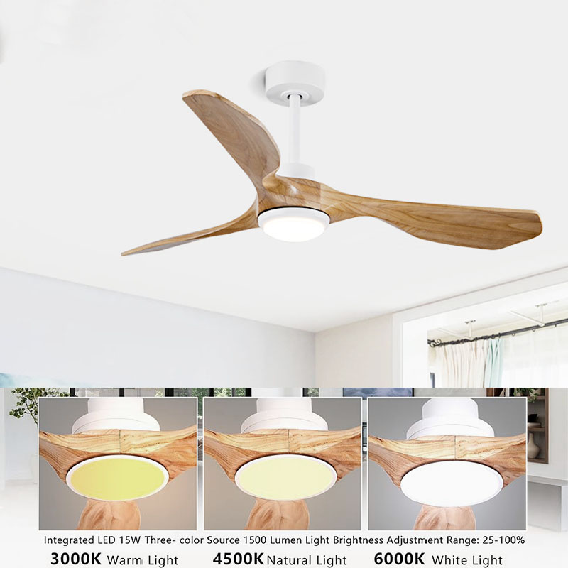 52인치 독특한 나무 천장 선풍기 (조명 및 리모컨 포 - Ceiling Fan Led 3 Blade Modern 리뷰 및 가격