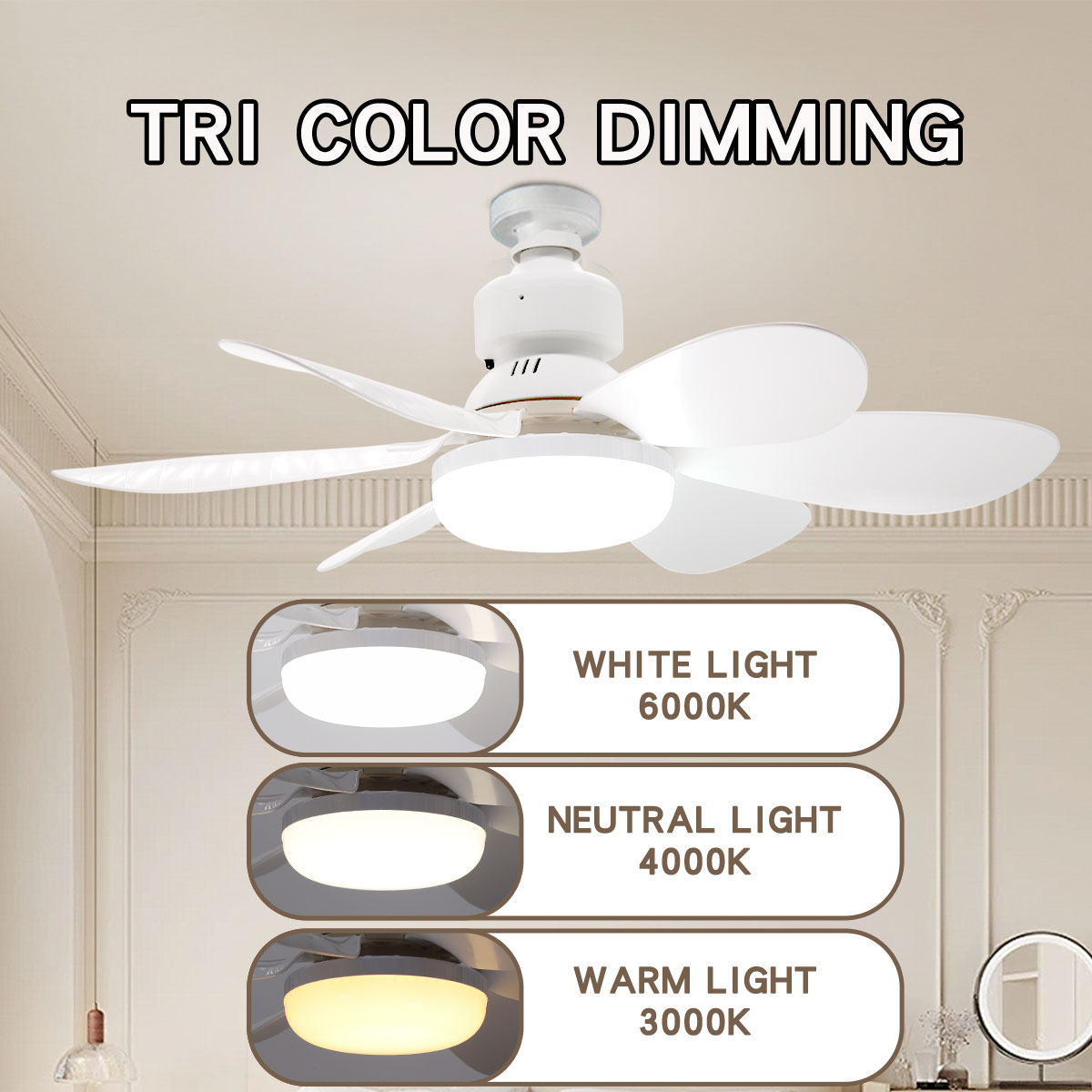 6엽 날개 천장 선풍기 LED 조명 E27 전구 소켓  - Ceiling Fan Led 3 Blade Modern 리뷰 및 가격