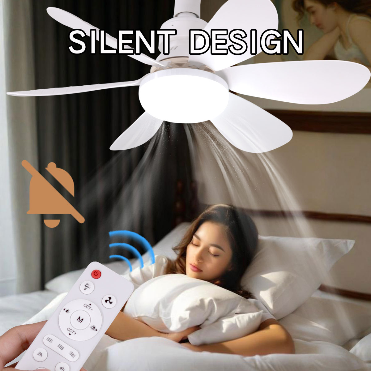 6엽 날개 천장 선풍기 LED 조명 E27 전구 소켓  - Ceiling Fan Led 3 Blade Modern 리뷰 및 가격